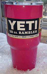 Yeti Rambler 30 Oz, Stainless Steel, Powder-coated, Custom Colors (Hot Pink)