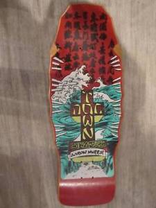 Japanese Dog Town Aaron Murray Old School Crossbones Skate Deck Red Skateboard