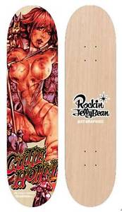 Japanese ROCKIN` JELLY BEAN Art Bitch Girl CUTIE HONEY Skate Deck Skateboard