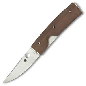 NEW SPYDERCO Nilakka, Brown G10 Handle, Satin Plain C164GPBN