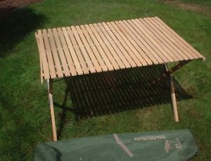 Byer of Maine Roll Top Wooden Camp/Picnic Table With Bag, Made Made In USA