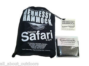 HENNESSY HAMMOCK HUNTING, HIKING & CAMPING "SAFARI DLX CLASSIC" WITH SNAKESKINS