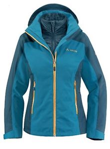 Vaude 3in1 Nikka - Giacca a 2 strati da donna, Blu (Blu - Blue sapphire), 36