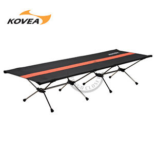 New Kovea Vivid Light Cot Black Compact Aluminium Field Cots Outdoor Sleeping