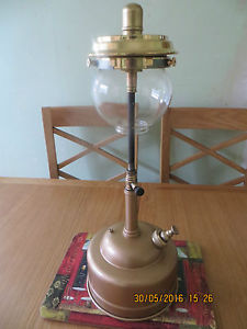 A GREAT PORK PIE BASE TILLEY TABLE LAMP.