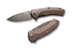 NEU: LionSteel Messer KUR Desert Braun Sleipner Stahl G10 Griff Kugellager