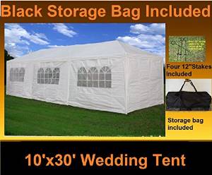 10' x 30' Party Wedding Tent Gazebo Pavilion Catering Carport Shelter White - Delta Canopies