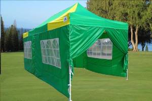 10'x20' Pop up 6 Walls Canopy Party Tent Gazebo Ez Green Yellow - E Model By DELTA Canopies