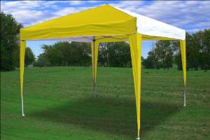 10'x10' Pop Up Canopy Party Tent Gazebo EZ CS N - Yellow/White - By DELTA Canopies