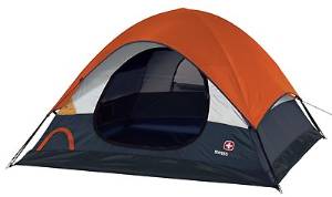 New SwissGear Cheval Sport Dome Tent 3 Person Shockcorded Fiberglass Frame Mesh Window Lightweight