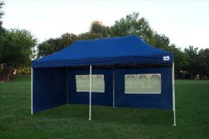 10'x20' Pop up 6 Walls Canopy Party Tent Gazebo Ez Navy Blue - F Model Upgraded Frame By DELTA Canopies