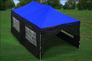 10'x20' Pop up 6 Wall Canopy Party Tent Gazebo Ez Blue Flame - F Model Upgraded Frame By DELTA Canopies