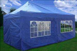 10'x20' Pop up 6 Walls Canopy Party Tent Gazebo Ez Blue - F Model Upgraded Frame By DELTA Canopies