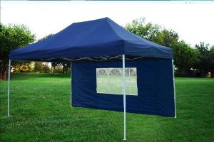 10'x15' Pop up 4 Wall Canopy Party Tent Gazebo Ez Navy Blue - F Model Upgraded Frame By DELTA Canopies