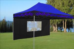 10'x15' Pop up 4 Wall Canopy Party Tent Gazebo Ez Blue Flame - E Model By DELTA Canopies