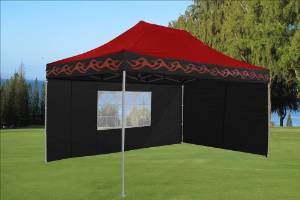 10'x15' Pop up 4 Wall Canopy Party Tent Gazebo EZ Red Flame - E Model By DELTA Canopies