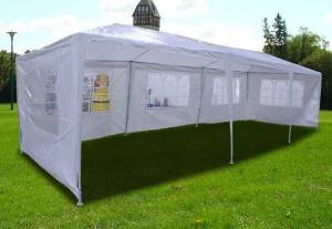 New 30'x10' Outdoor Party Wedding Tent Gazebo Events Pavilion - White