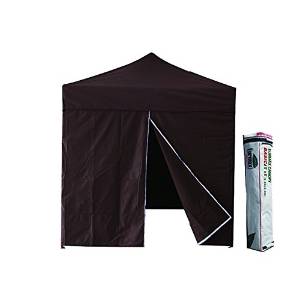 Eurmax Basic 8 X 8 Ez Pop up Canopy Instant Outdoor Party Tent with 4 Zipper Walls and Carry Bag, Brown