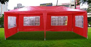 New 20'x10' Outdoor Party Wedding Tent Gazebo Events Pavilion - Red