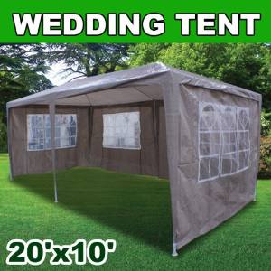 New 20'x10' Outdoor Party Wedding Tent Gazebo Events Pavilion - Beige