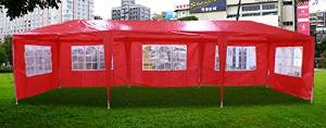 New 30'x10' Outdoor Party Wedding Tent Gazebo Events Pavilion - Red