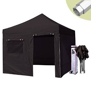 Eurmax Professional 10x10 Pop up Canopy Outdoor Gazebo Aluminum Commercial Tent with 4 Removable Sidewalls and Wheeled Carry Bag, Bonus Ground Mat