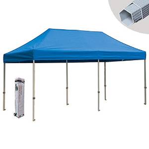 Eurmax Canopy Premium Display Shade Kit - Commercial Canopy Pop up Tent with Roller Bag (Blue, 10x20)