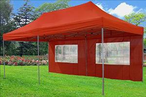 10'x20' Pop up 6 Wall Canopy Party Tent Gazebo Ez Red - F Model Upgraded Frame by DELTA Canopies