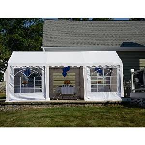 ShelterLogic 25897 Enclosure Kit with Windows for Party Tent 10x20 ft / 3x6 m, White, (Frame and cover Not included)