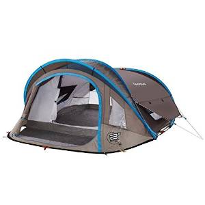 Quechua Waterproof Pop Up Camping Tent 2 Seconds XL AIR III, 3 Man Double Lining