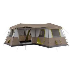 Ozark Trail 12-Person 3-Room Instant Cabin Tent Camping Outdoors Family Brown