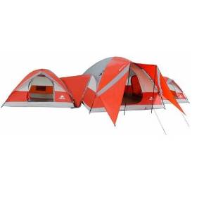 Ozark Trail ConnecTENT 10-person 3-Dome Tent Camping Outdoors Red