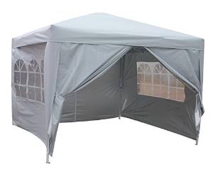 Brand New 10x10 EZ Pop Up Party Tent Canopy Gazebo Silver 4 Walls W/ Free Carry Bag 100% Waterproof