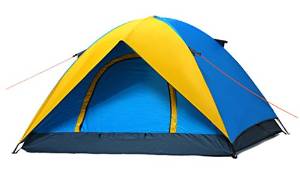 YGSDKJ Extended Front Cover 2 Person Tent Color Yellow