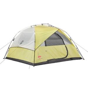 Coleman Instant 7x7 Foot Dome 3 Tent Yellow/Tan 2000015776