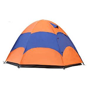 ZJKC® 4-5 person Instant Cabin Sundome Camping Tent 190T Polyester Waterproof 3000mm, 6.2lbs, 94.5'' x 94.5'' x 59.1''