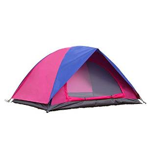 ZJKC® 2 Person Waterproof Double Layer 3.7 lbs Lightweight Dome Tent One Room Camping Tent with Carry Bag, 78.8'' x 59.1'' x 43.3''