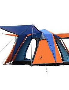 Ling@ Ultraviolet Resistant / Rain-Proof Oxford / Polyester One Room / with Vestibule Tent Blue / Orange