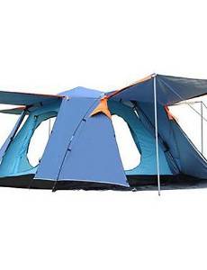 Ling@ Ultraviolet Resistant / Rain-Proof Oxford / Polyester One Room / with Vestibule Tent Blue / Orange