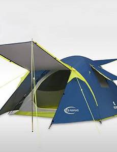 Ling@ Ultraviolet Resistant / Rain-Proof / Anti-Insect Oxford / Polyester One Room Tent Dark Blue / Orange