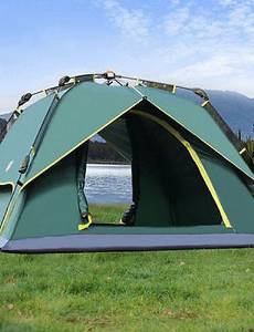 Ling@ Waterproof / Breathability / Anti-Insect Polyester One Room Tent Army Green