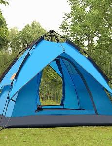 Ling@ Ultraviolet Resistant / Rain-Proof Polyester One Room Tent Blue