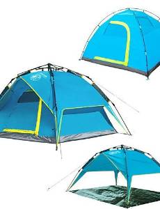 Ling@ Waterproof / Windproof Polyester One Room Tent Blue / Army Green