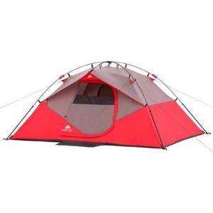 Ozark Trail 4 Person Instant Dome Tent Red/Grey