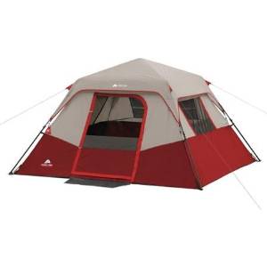 Red/Gray Ozark Trail 6 Person Instant No assembly required Cabin Tent