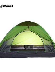 0.5 HIMAGET Brand High Quality Double Layer 3 Person Camping Garden Small Family Tent With Fiberglass Pole , light green