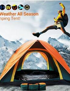 0.5 Top Brand Quality Double Layer 3-4 Person Rainproof Outdoor Camping Tent