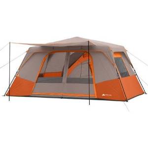 Ozark Trail 11 Person 3 Room Instant Cabin Tent Orange