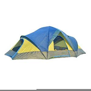 16'x9' 9 Person Yellow Blue Dome Tent Family Camping Hiking Outdoor Tent