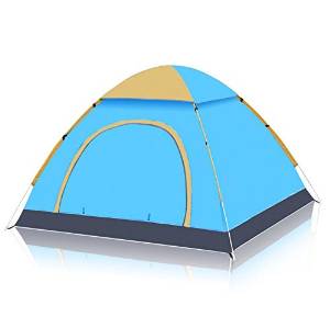 WZH Factory direct outdoor automatic 3-4persons quick opening tent camping filed rain double rainproof , 3-4 people